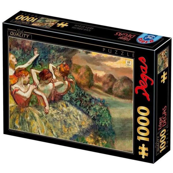 Puzzle 1000 pièces : Degas - 4 Danseurs - Dtoys-47575