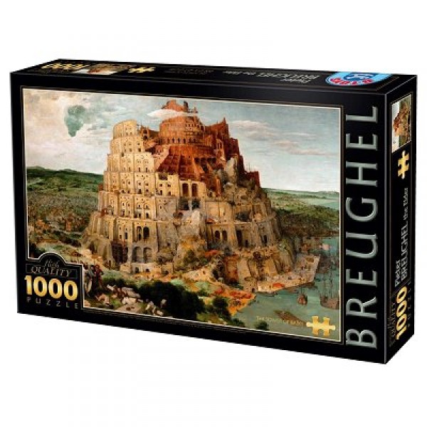 Puzzle 1000 pièces - Brueghel : La Tour de Babel - Dtoys-66947BR05