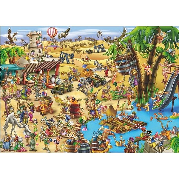 Puzzle 1000 pièces - Cartoon Collection : La traversée du désert - DToys-61218CC09