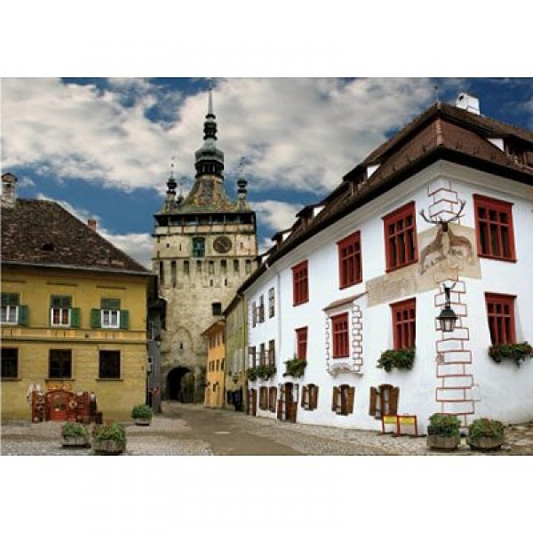 Puzzle 1000 pièces - Découverte de l'Europe : Schasburg, Sighisoara, Roumanie - Dtoys-65995DE02