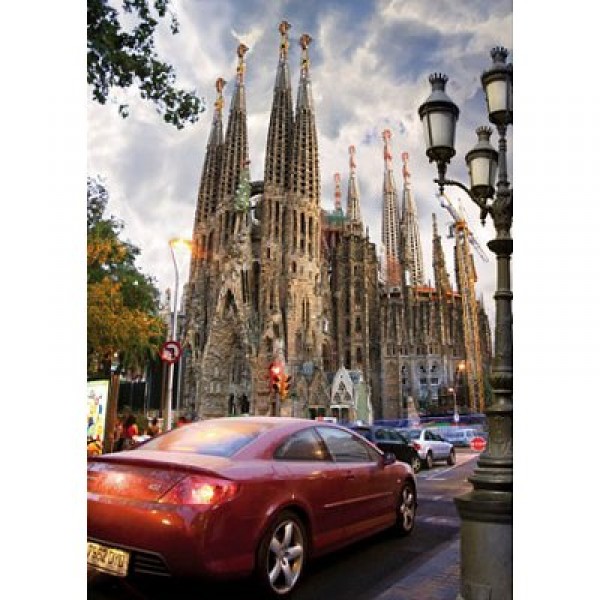 Puzzle 1000 pièces - Lieux célèbres : La Sagrada Familia, Barcelone, Espagne - Dtoys-64288FP06