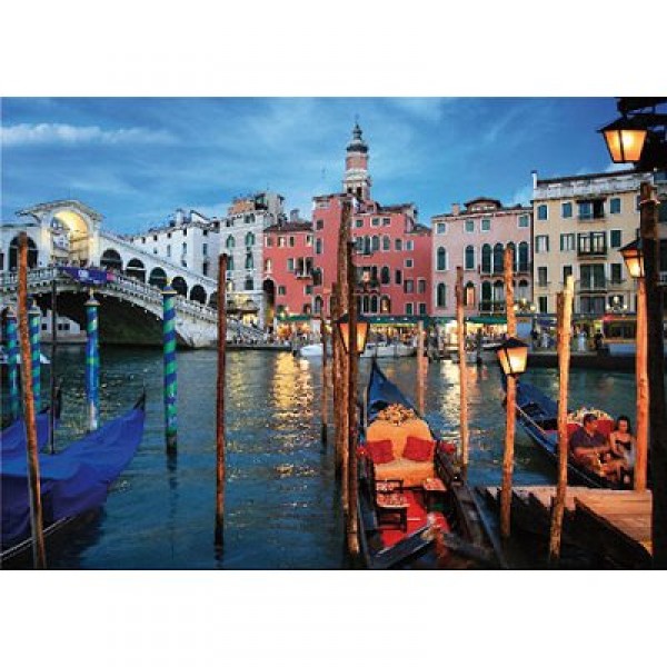 Puzzle 1000 pièces - Paysages nocturnes : Venise, Italie - Dtoys-64301NL04