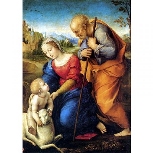Puzzle 1000 pièces - Renaissance - Raphael : La famille sainte de l'agneau - Dtoys-66954RN02