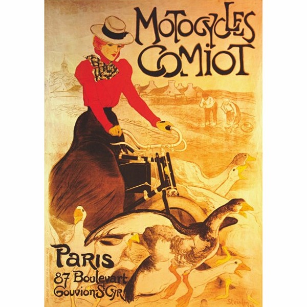 Puzzle 1000 pièces - Vintage Posters : Motocycles Comiot - DToys-67555VP02