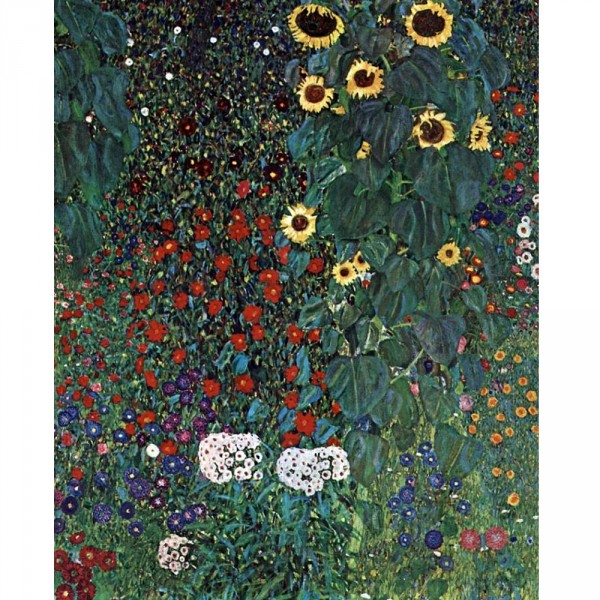 Puzzle 1000 pièces : Gustav Klimt : Le jardin aux tournesols - Dtoys-66923KL08