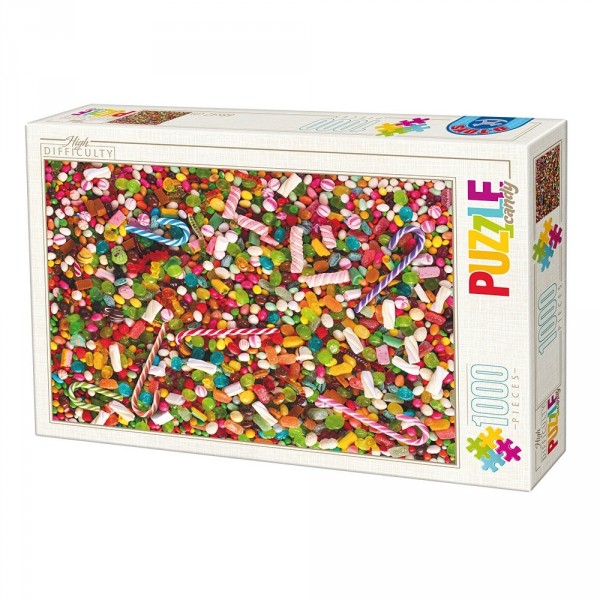 Puzzle 1000 pièces : Niveau très difficile : Bonbons - Dtoys-71958HD02