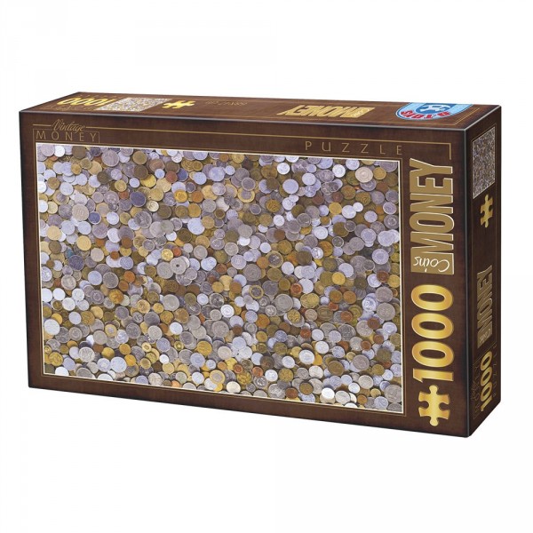 Puzzle 1000 pièces : Vintage : Pièces de monnaie - Dtoys-67555VP13