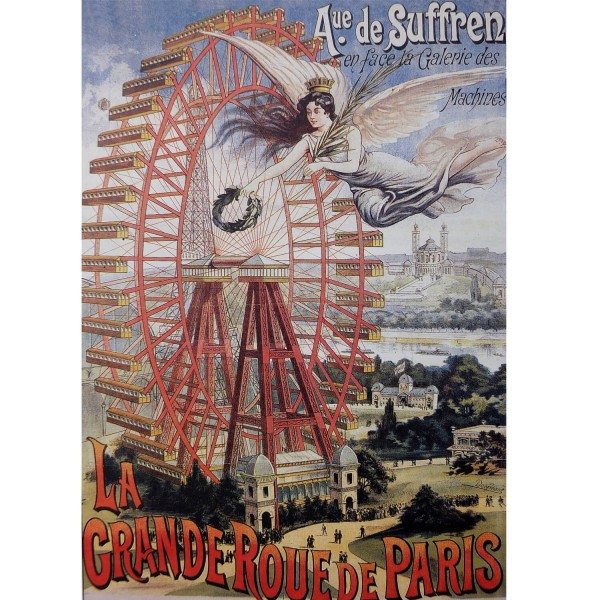 Puzzle 1000 pièces : Vintage poster : La Grande Roue de Paris - Dtoys-67555VP18