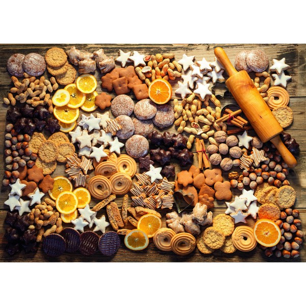 Puzzle 1000 pièces : Vintage poster : Pâtisseries de Noël - Dtoys-67555VP15
