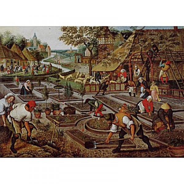 Puzzle 1000 pièces - Brueghel : Le printemps - Dtoys-66947BR01