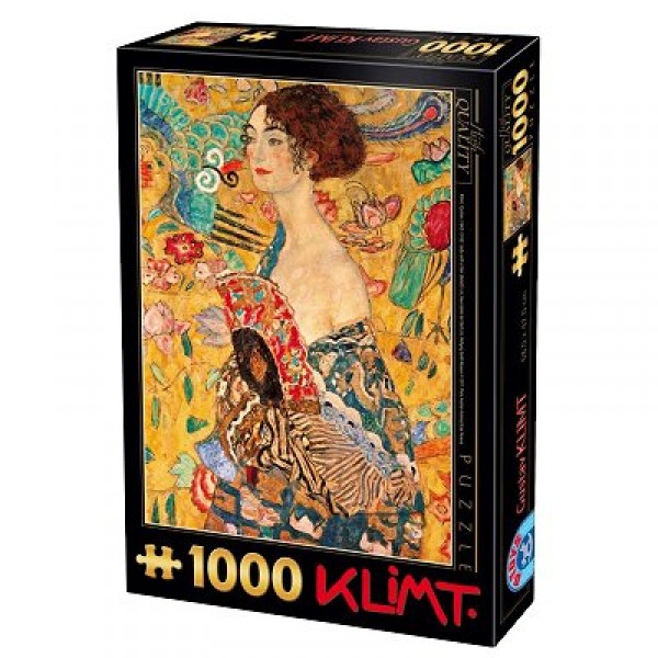 Puzzle 1000 pièces - Klimt : Femme à l'éventail - Dtoys-66923KL03