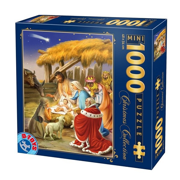 Puzzle 1000 pièces mini - Christmas Collection : La naissance - DToys-67371CM02