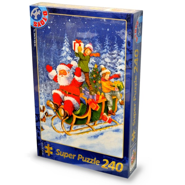 Puzzle 240 pièces : Super puzzle Noël : Descente en traîneau - Dtoys-50670XM06