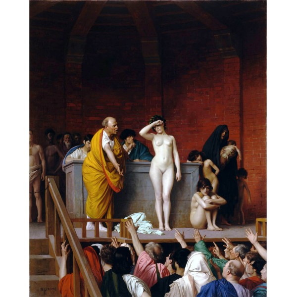 Puzzle 1000 pièces : Jean-Léon Gérôme : Vente d'esclaves à Rome - Dtoys-72726GE01