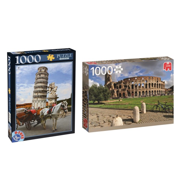 Pack 2 puzzles 1000 pièces : Monuments italiens - KIT00109