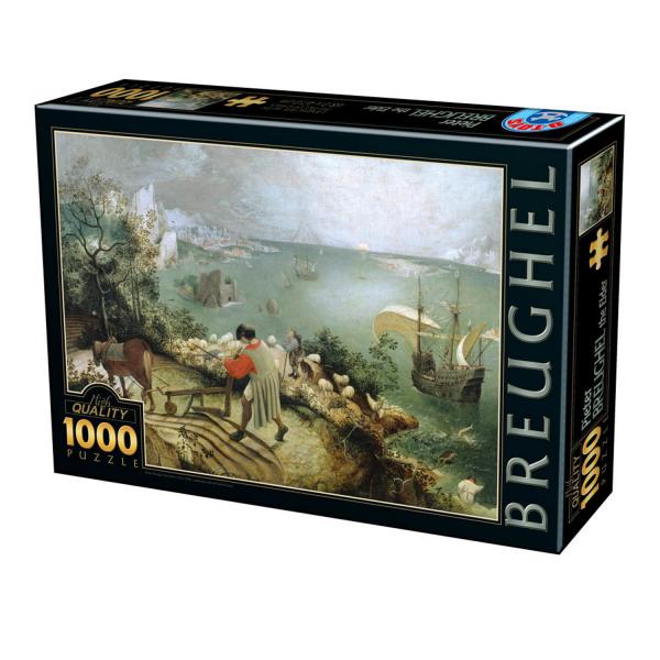 Puzzle 1000 pièces : Chute d'Icare, Pieter Brueghel - Dtoys-73778BR03