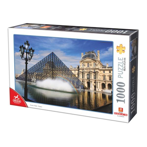 Puzzle 1000 pièces : France : Louvre  - Dtoys-75772