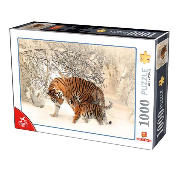 Puzzle 1000 pièces : Animals : Tigres  - Dtoys-75987