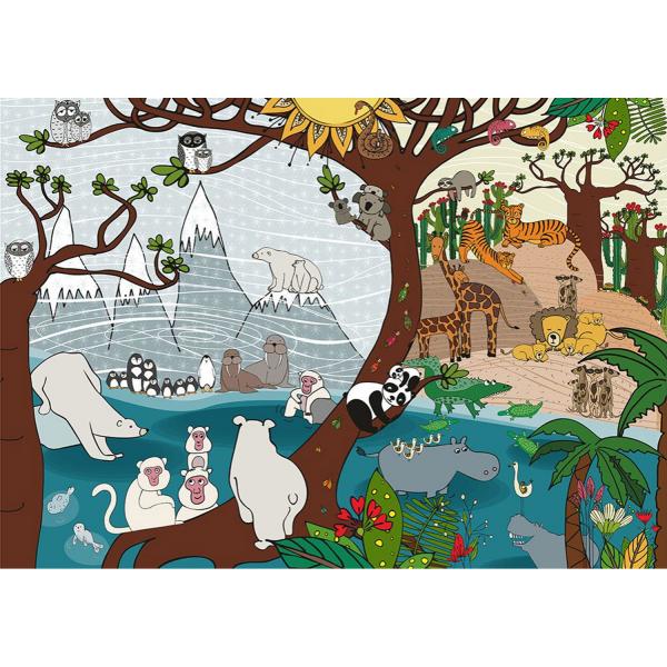 Puzzle 1000 pièces : Nature : Été Et Hiver  - Dtoys-76410
