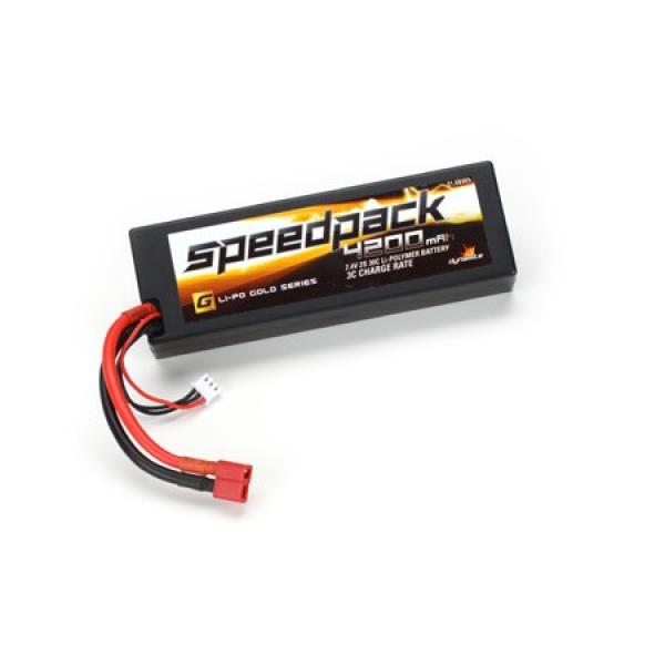 LiPo SpeedPack Gold 7,4V 2S 4200mA 30C prise deans - DYN5302D