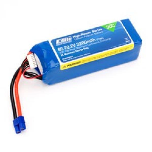 Eflite Batterie LiPo 22,2V 6S 3200mAh 30C EC3 - EFLB32006S30