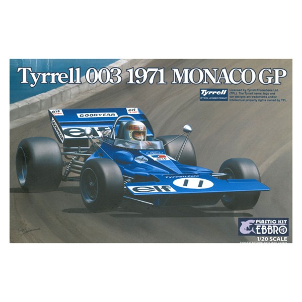Maquette voiture : Tyrrell 003 1970 GP Monaco - Ebbro-EBR007