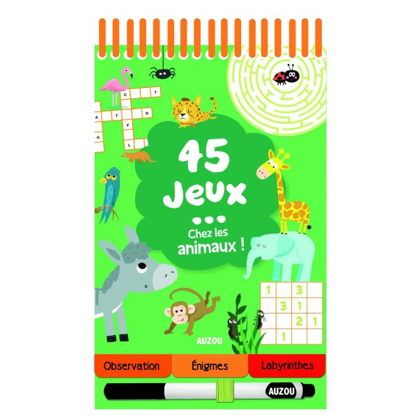 45 jeux Chez les animaux - Auzou-AU84963