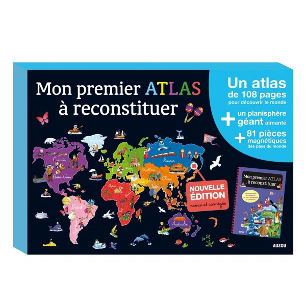 Coffret Atlas : Mon Premier Atlas à reconstituer - Auzou-AU3644