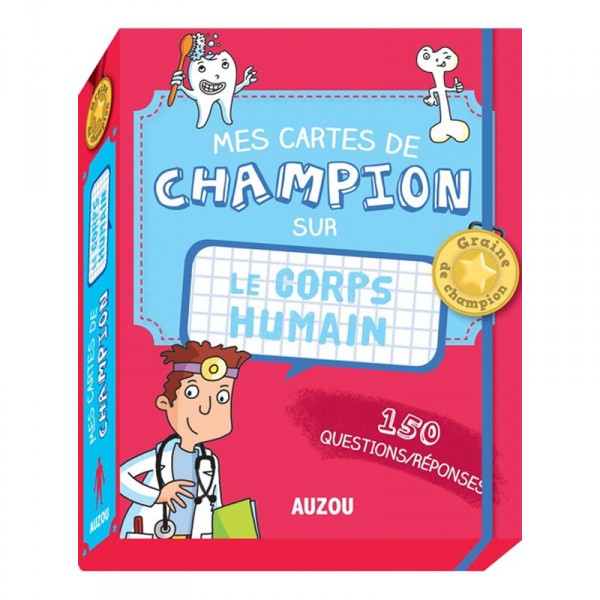 Jeu de cartes éducatif : Cartes Champion Corps Humain - Auzou-AU2895