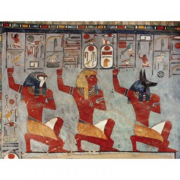 Puzzle 1000 pièces - Art égyptien : Ramsès III - A genoux devant les Dieux - Ricordi-2801N24015