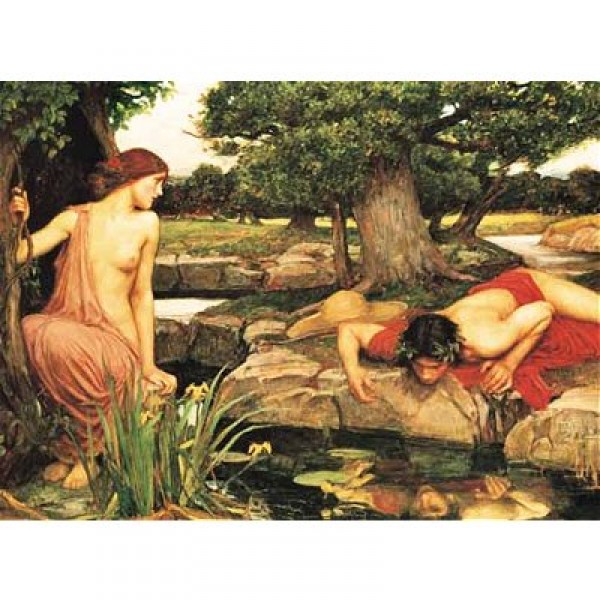 Puzzle 1000 pièces - Art - Waterhouse : Echo e Narcissus - Ricordi-2801N16023G