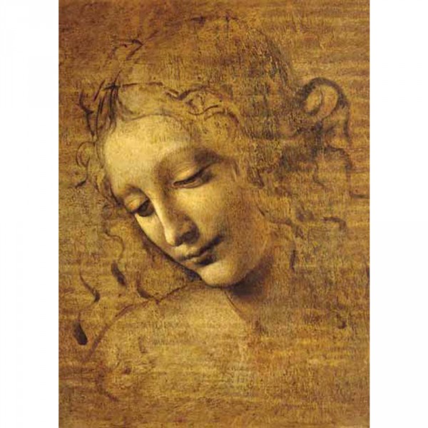 Puzzle 1000 pièces : Jeune fille décoiffée, Léonard de Vinci - Ricordi-2801N16018G