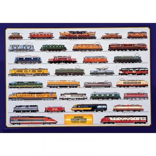 Puzzle 1000 pièces - Locomotives modernes - Ricordi-58033