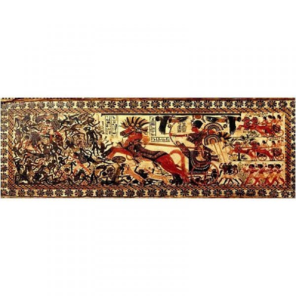 Puzzle 1000 pièces panoramique - Art égyptien : Toutankhamon dans la bataille de Thèbes - Ricordi-2802N25012
