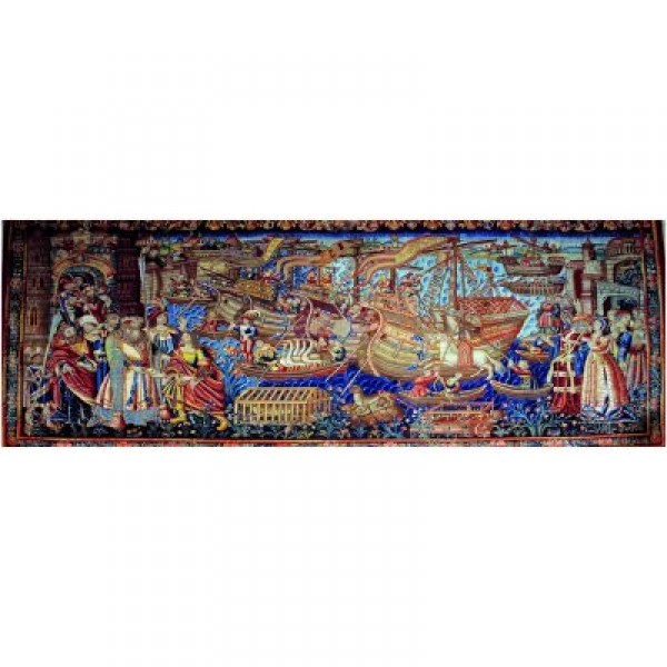 Puzzle 1000 pièces panoramique - Renaissance : Vasco de Gama arrive dans Calcutta - Ricordi-2802N25015