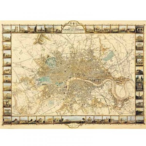 Puzzle 1000 pièces - Plan de Londres - Ricordi-16019
