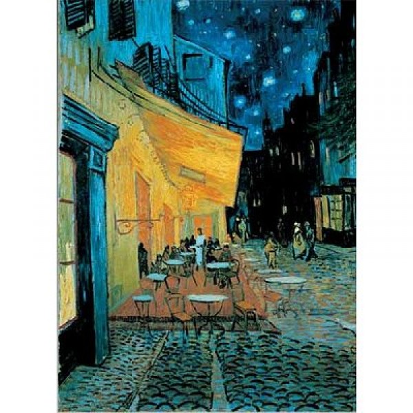 Puzzle 1000 pièces - Coffret en bois - Van Gogh : Café de nuit - Ricordi-58053
