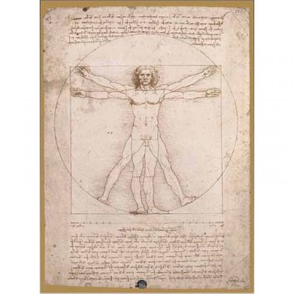 Puzzle 1500 pièces - Léonard de Vinci : L'Homme de Vitruve - Ricordi-16181