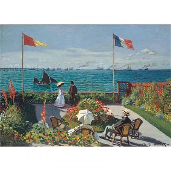 Puzzle 2000 pièces - Art - Monet : Terrasse à Saint-Adresse - Ricordi-16013