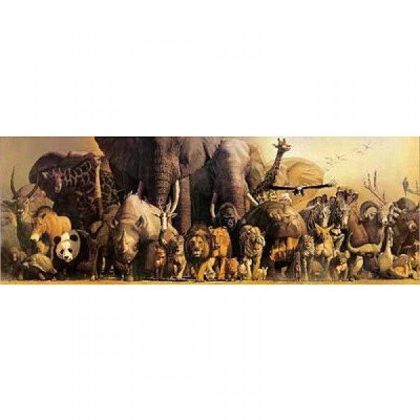 Puzzle 2000 pièces panoramique - Haruo Takino : L'Arche de Noé - Ricordi-3002N00004