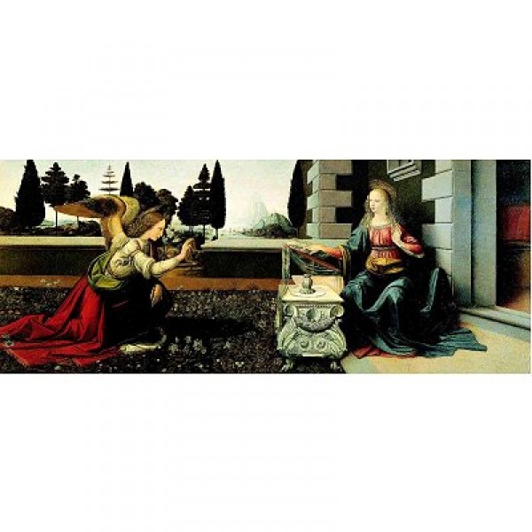 Puzzle 2000 pièces panoramique - Léonard de Vinci : L'annonciation - Ricordi-00002