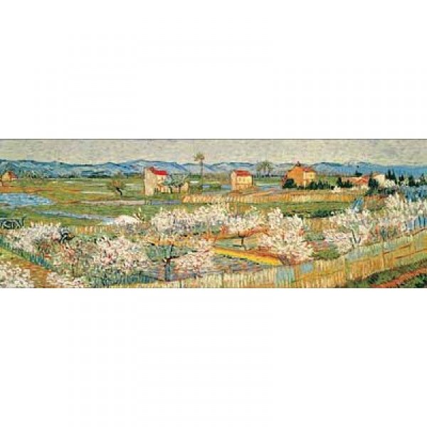 Puzzle 2000 pièces panoramique - Van Gogh : Pêchers en fleurs - Ricordi-00009
