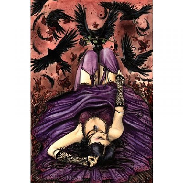 Puzzle 500 pièces - Scarlet Gothica : La femme aux corbeaux - Ricordi-2701N23006