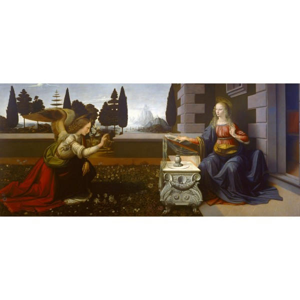 Puzzle panoramique 2000 pièces : L'annonciation, Léonard de Vinci - Ricordi-3002N00002