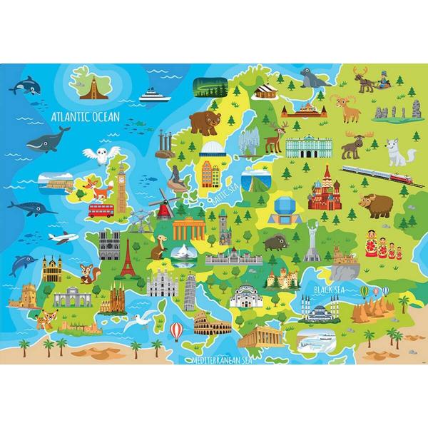 Puzzle 150 pièces Carte d Europe Educa Rue des Puzzles