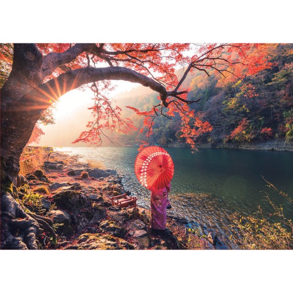 1000 Teile Puzzle: Sonnenaufgang am Katsura River, Japan - Educa-18455