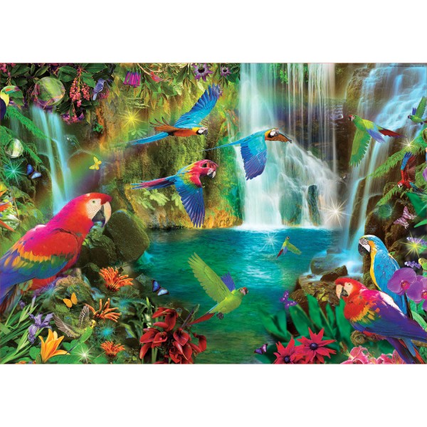 1000 Teile Puzzle: Tropische Papageien - Educa-18457