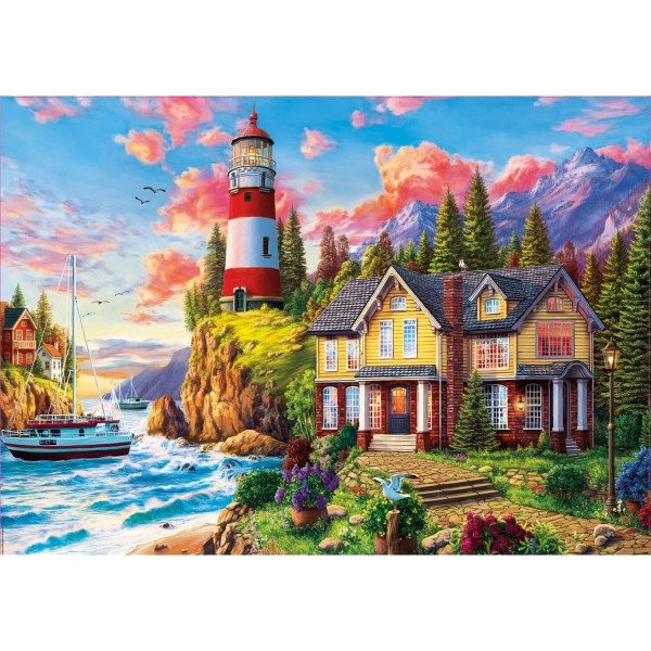 3000 pieces puzzle: Lighthouse by the ocean - Educa-18507