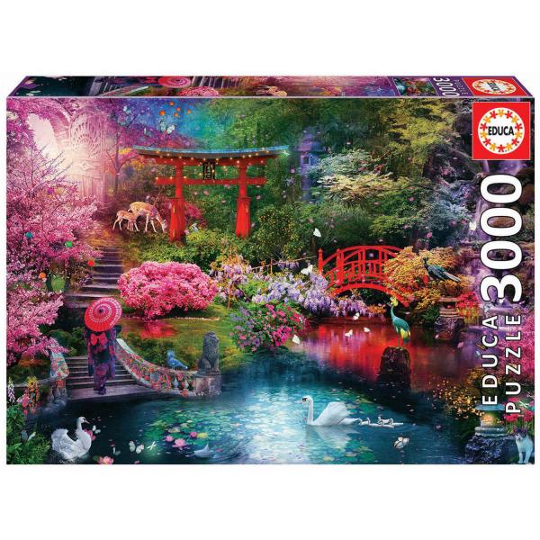 3000 Teile Puzzle : Japanischer Garten - Educa-19282