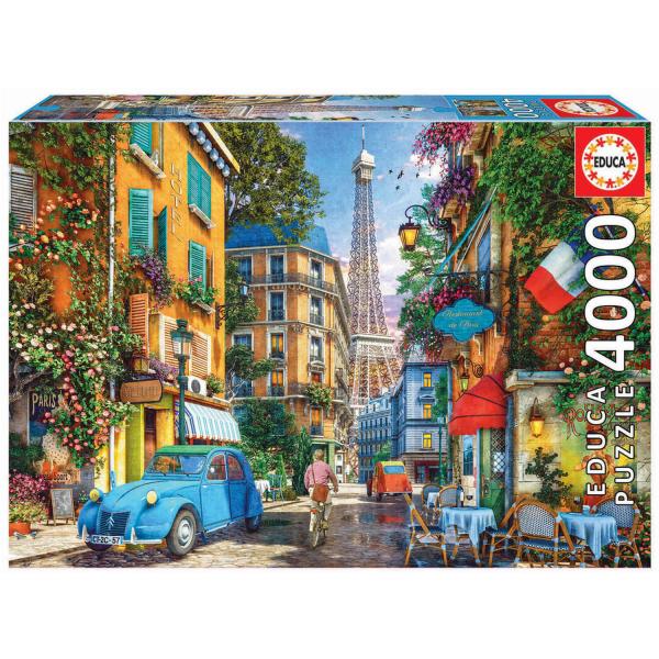 4000 Teile Puzzle: Die alten Straßen von Paris - Educa-19284